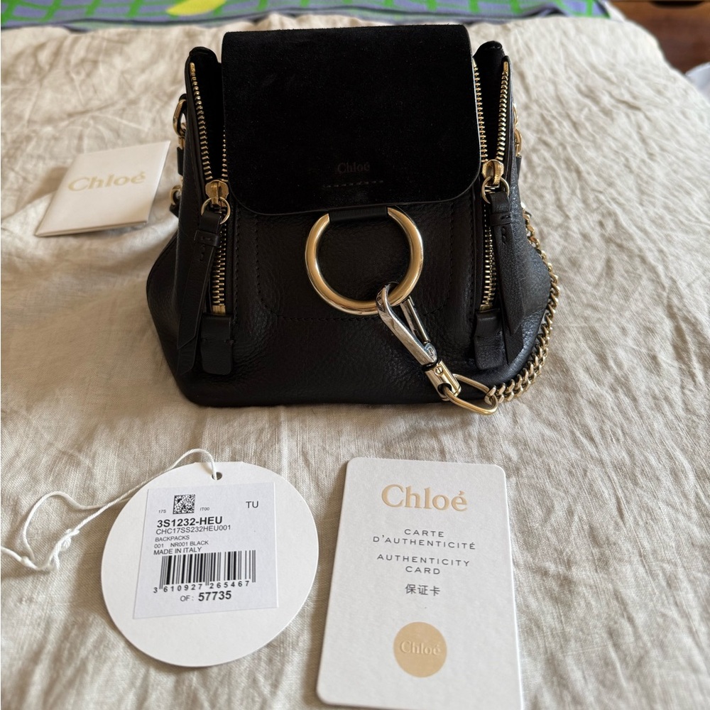 Authentic Chloe Faye mini backpack - Picture 2 of 6